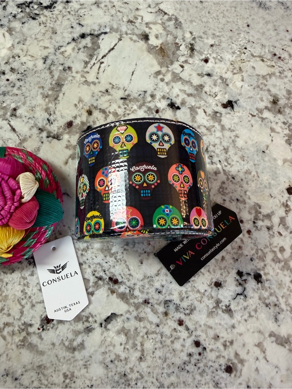 Consuela Pink & Green Small Round Accessories Box - Picture 5 of 7